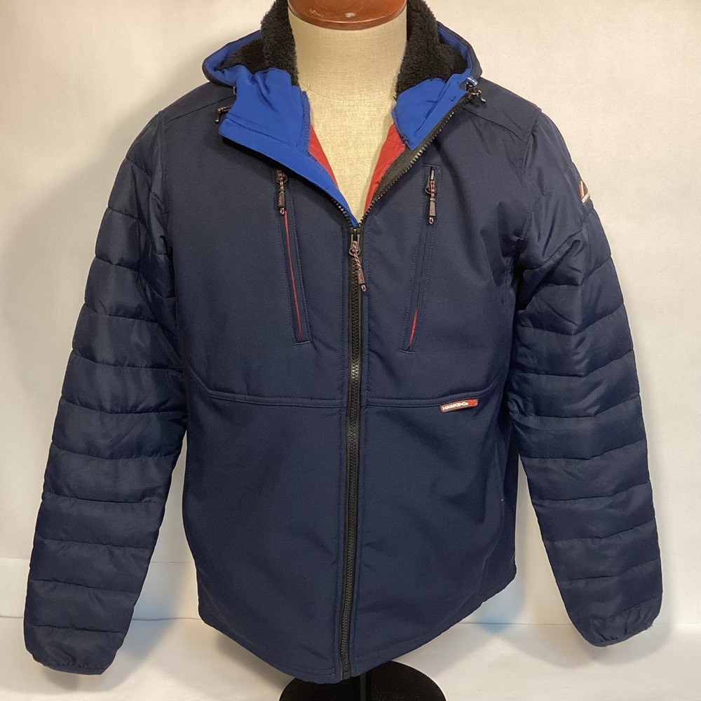 Hawks & Co EQ Hooded Jacket mens size large quality outwear